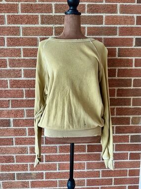 THE GREAT Light Yellow The College Sweatshirt Women's, Size 0